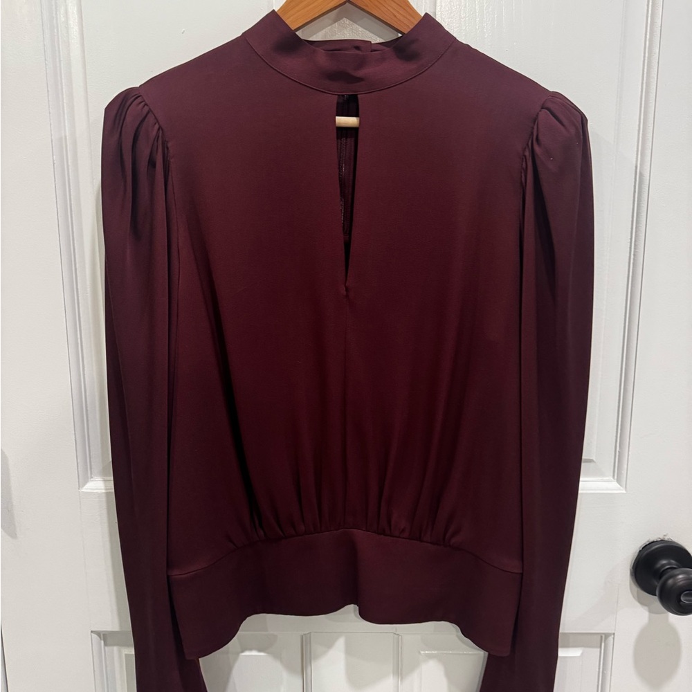 Frame Denim Deep Burgundy Blouse